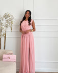 Abito treccia rosa