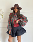camicia roses red