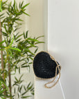 Borsa cuore gioiello nero