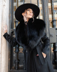 Cappotto fox nero