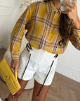 camicia scozzese gialla