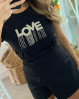 t-shirt love nera