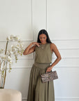 coordinato in cotone verde