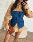 top fiocco denim