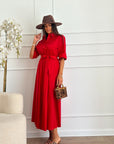 Abito in cotone rosso