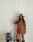 Giacca brina in renna camel