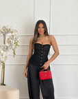 Bustino in pizzo nero