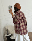 camicia cozy bordeaux