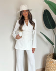Tailleur corset bianco