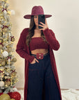 cardigan + top megan bordeaux