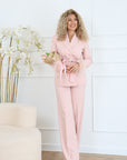 Tailleur piume rosa