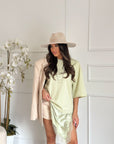 T-shirt pizzo verde mela