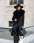 Cappotto fox nero
