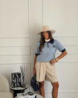 polo collage blu
