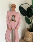 coordinato teddy rosa
