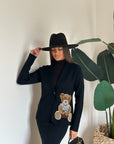 Giacca teddy nera