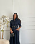 Abito in cotone blu