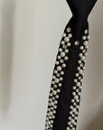 Cravatta perle e strass