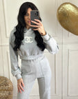 Coordinato crop grigio