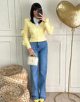 cardigan onde giallo