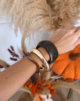 Tris bracciali marrone