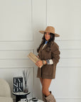 Giacca brina in renna marrone