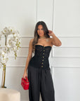 Bustino in pizzo nero