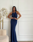 Abito collier Blu