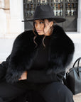Cappotto fox nero