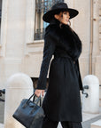 Cappotto fox nero