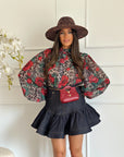 camicia roses red
