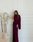 Abito elsa bordeaux