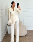 Tailleur piume crema