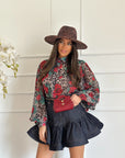 camicia roses red
