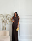 Abito treccia marrone