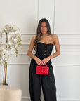 Bustino in pizzo nero
