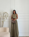 coordinato in cotone verde