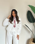 Coordinato con cravatta bianco