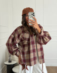 camicia cozy bordeaux