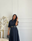 Abito in cotone blu