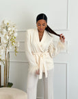 Tailleur piume crema