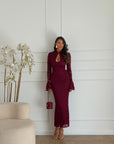 Abito Glam bordeaux