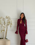 Abito Glam bordeaux
