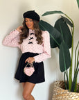 Abitino pois rosa