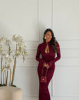 Abito Glam bordeaux