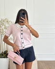 Maglia botton rosa