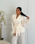 Tailleur piume crema