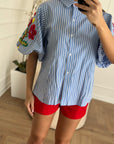 camicia bon ton celeste