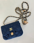 Pochette camelia denim
