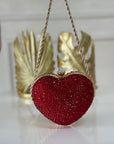 Borsa cuore gioiello rosso